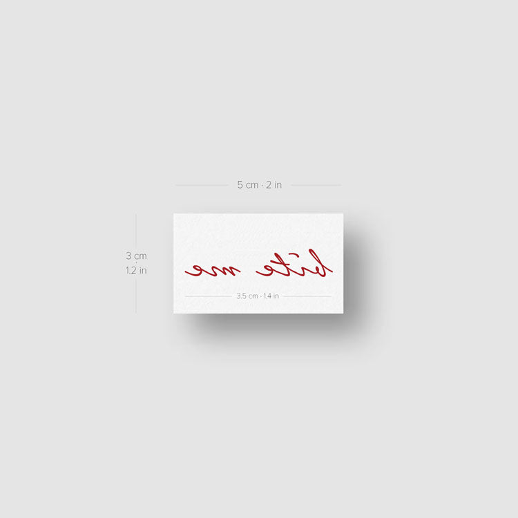 Tatuaje temporal "Bite Me" (juego de 3)
