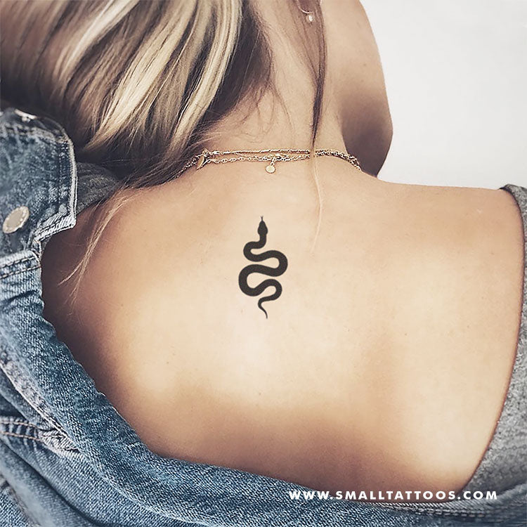 Tatuaje temporal de serpiente negra (juego de 3)