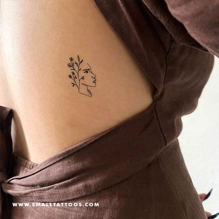 Tatuaje temporal de mujer floreciente de Tukoi (juego de 3)