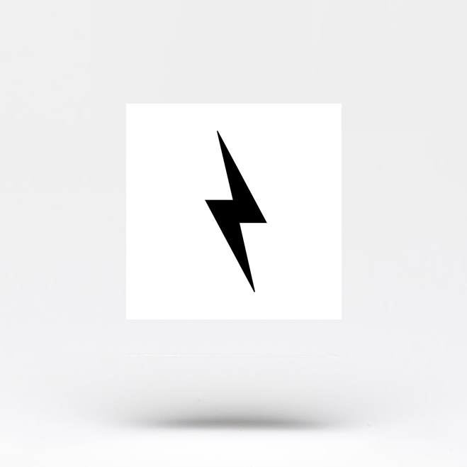 Lightning Bolt Temporary Tattoo (Set of 3)
