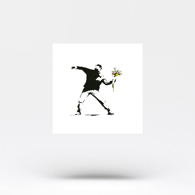 Banksy's Flower Thrower Temporary Tattoo (Set of 3)