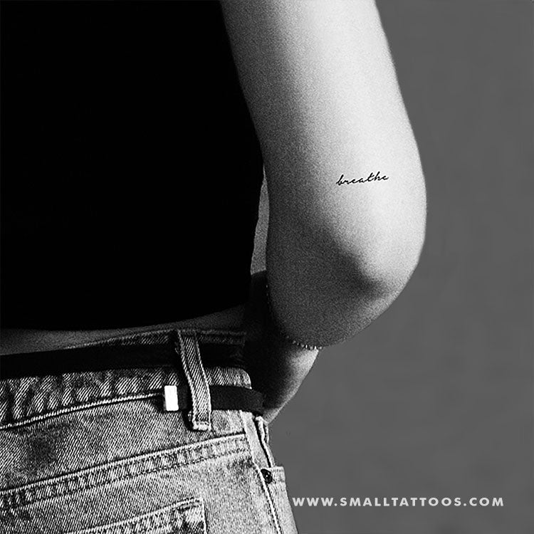 Tatuaje temporal "Breathe" (juego de 3)