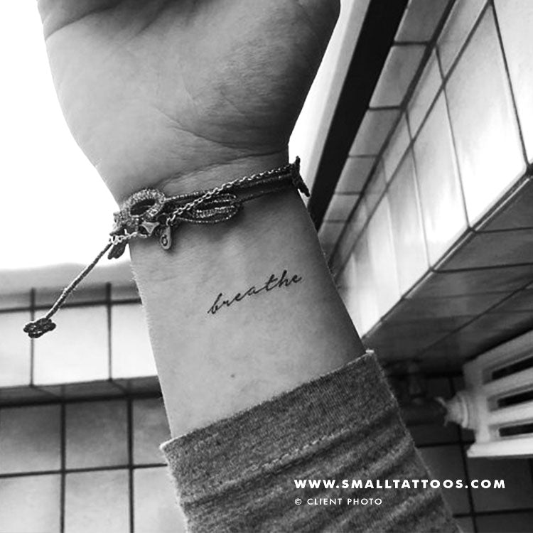 Tatuaje temporal "Breathe" (juego de 3)