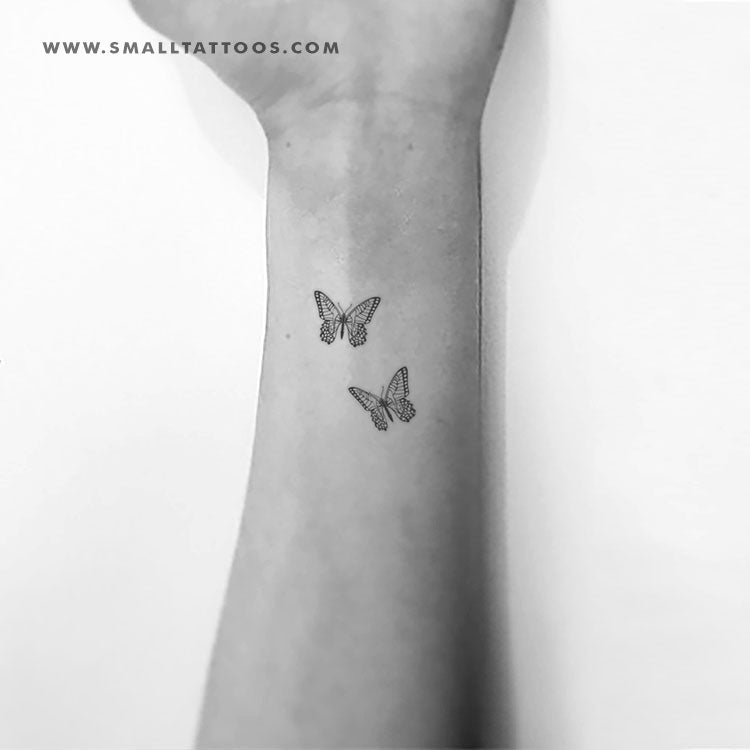 Tatuaje temporal de pareja de mariposas (juego de 3)