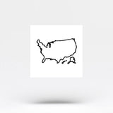 United States Map Temporary Tattoo (Set of 3)