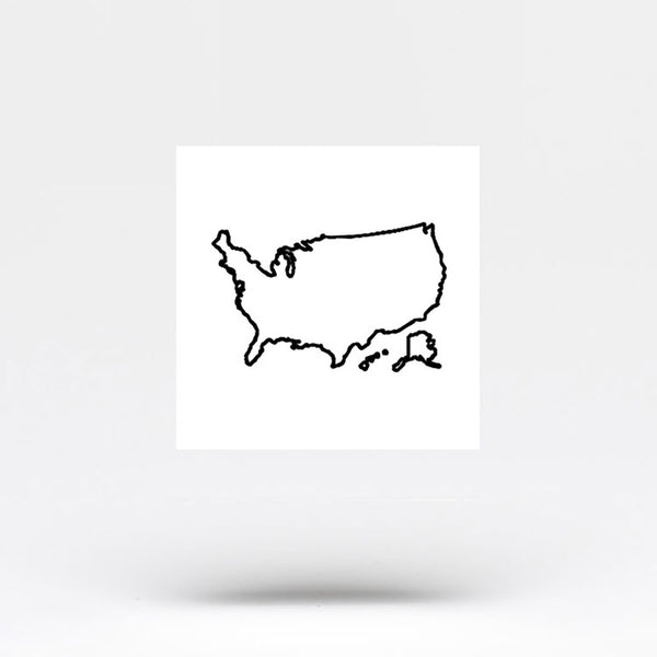 United States Map Temporary Tattoo (Set of 3)