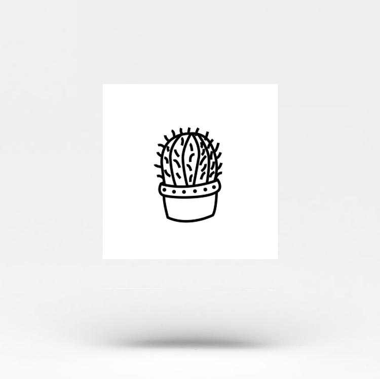 Barrel Cactus Temporary Tattoo (Set of 3)