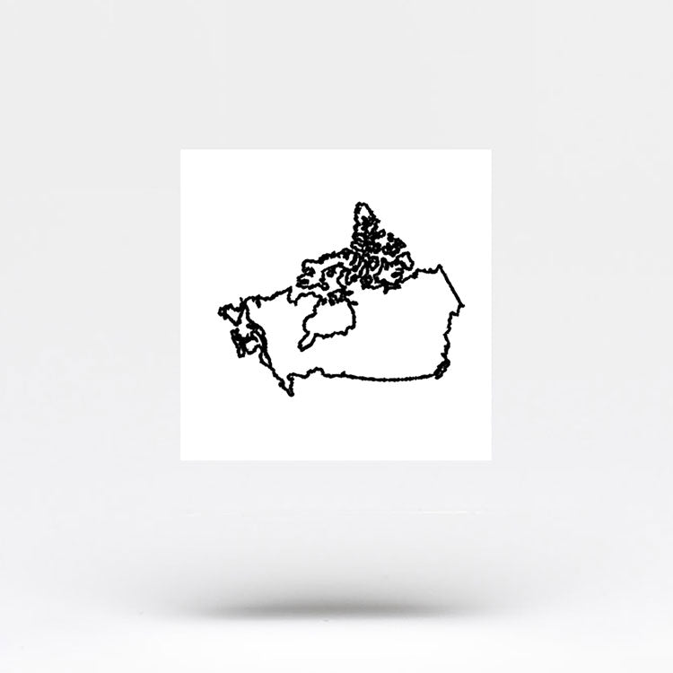 Canada Map Temporary Tattoo (Set of 3)