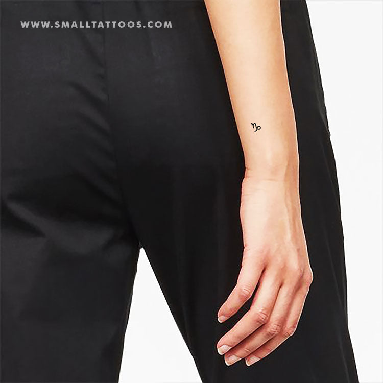 Tatuaje temporal del símbolo del zodiaco Capricornio (juego de 3)