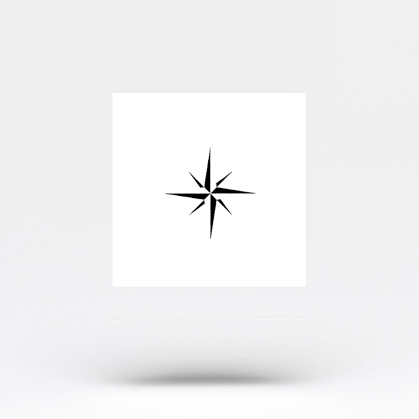 Small Minimalist Compass Temporary Tattoo (Set of 3)