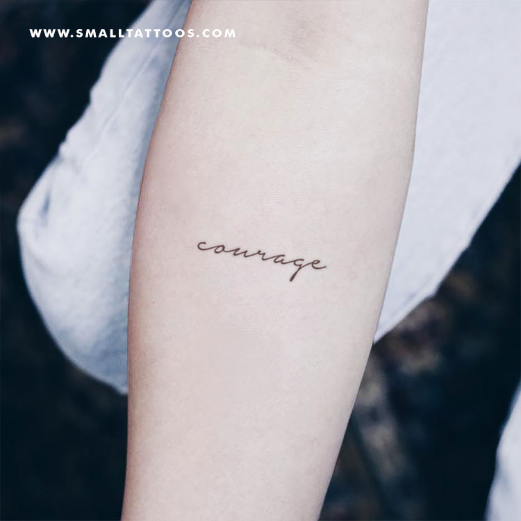 Courage Temporary Tattoo (Set of 3)