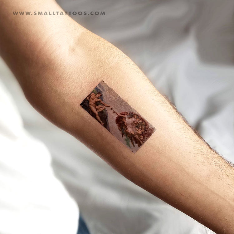 Creation of Adam Temporary Tattoo (Set of 3)