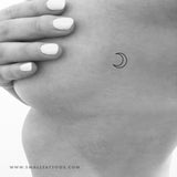 Crescent Moon Outline Temporary Tattoo (Set of 3)