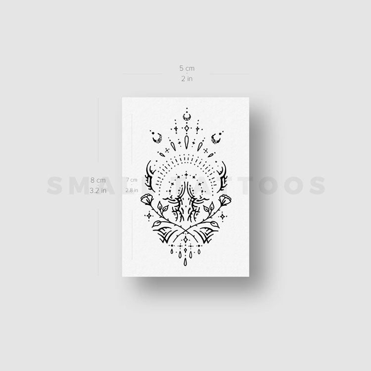 Double Rose Wristband Temporary Tattoo by Tukoi (Set of 3)