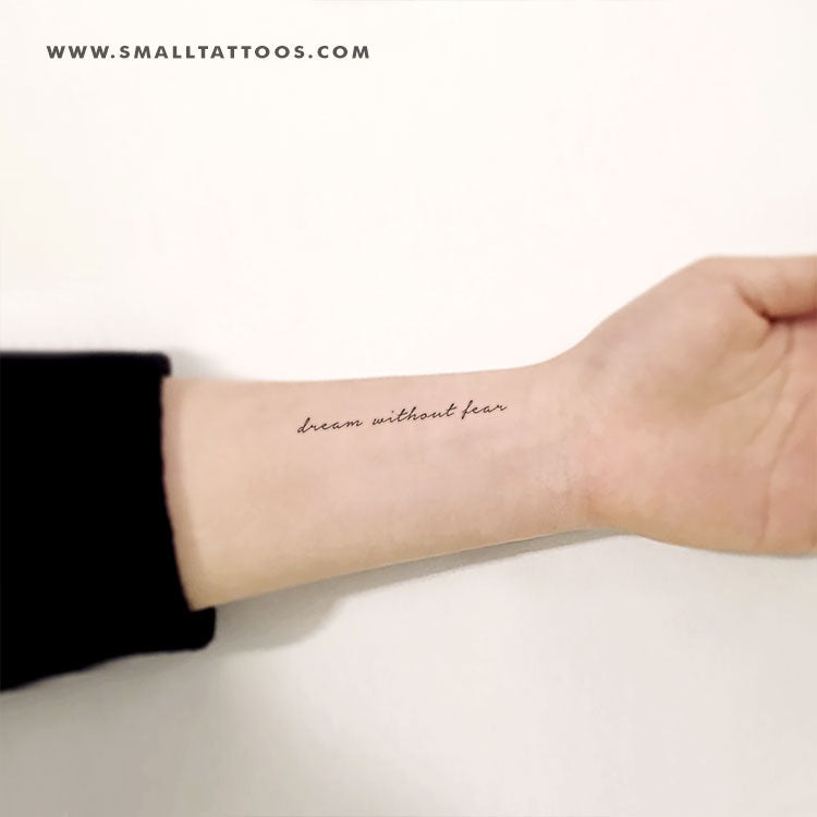 Dream Without Fear Temporary Tattoo (Set of 3)