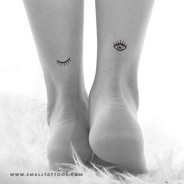 Tatuaje temporal de ojos y pestañas (juego de 3)