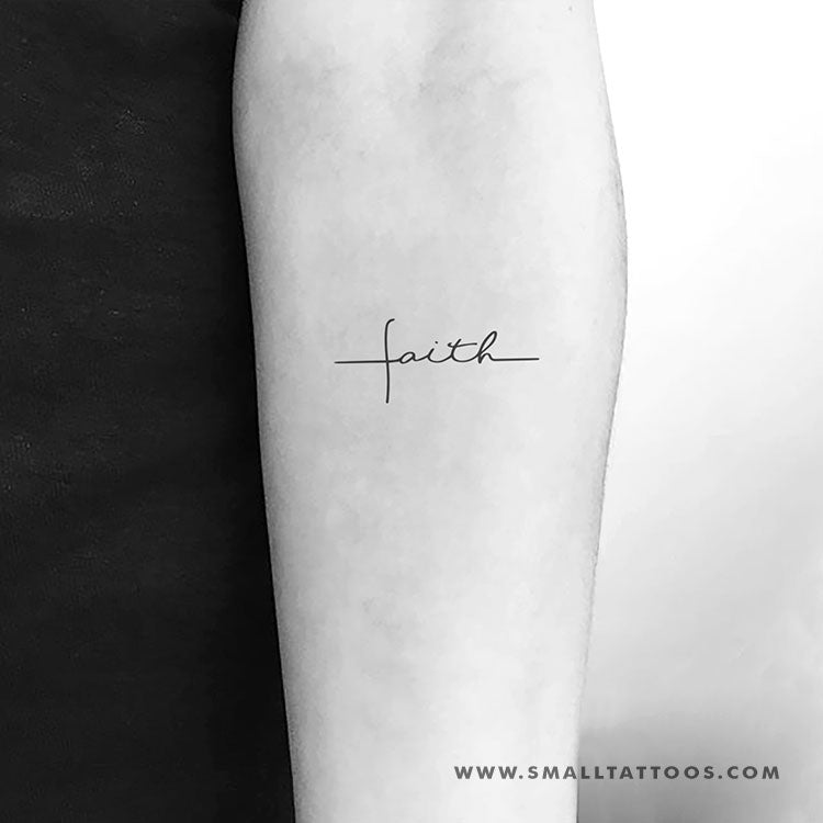 Faith Cross Temporary Tattoo (Set of 3) – Small Tattoos