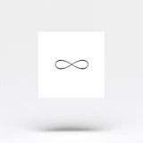 Tiny Fine Line Infinity Symbol Temporary Tattoo (Set of 3) – Small Tattoos