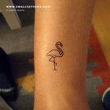 Small Flamingo Temporary Tattoo (Set of 3)