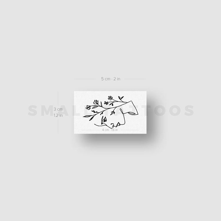 Blossoming Woman Temporary Tattoo by Tukoi (Set of 3)