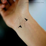 Flying Bird Couple Temporary Tattoo (Set of 3)