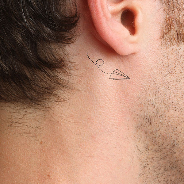 Flying Paper Plane Temporary Tattoo (Set of 3)