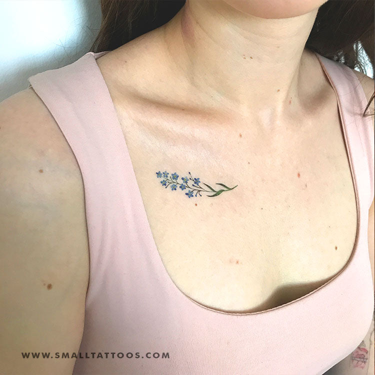 Forget-me-not Temporary Tattoo By Lena Fedchenko (Set of 3)