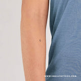 G Uppercase Serif Letter Temporary Tattoo (Set of 3)