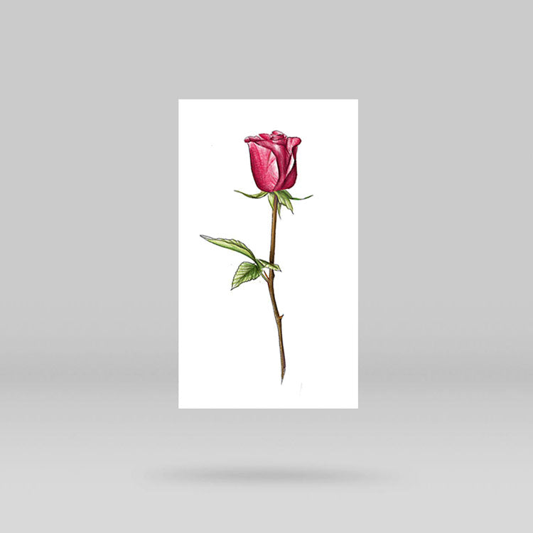 Garnet Rose Temporary Tattoo by Mini Lau (Set of 3)