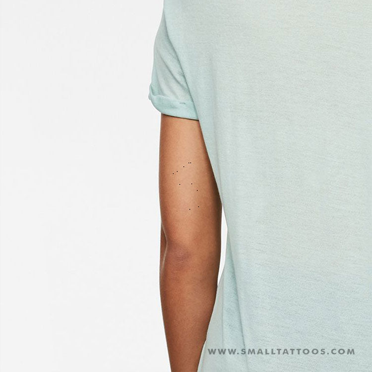 Minimalist Gemini Constellation Temporary Tattoo (Set of 3)