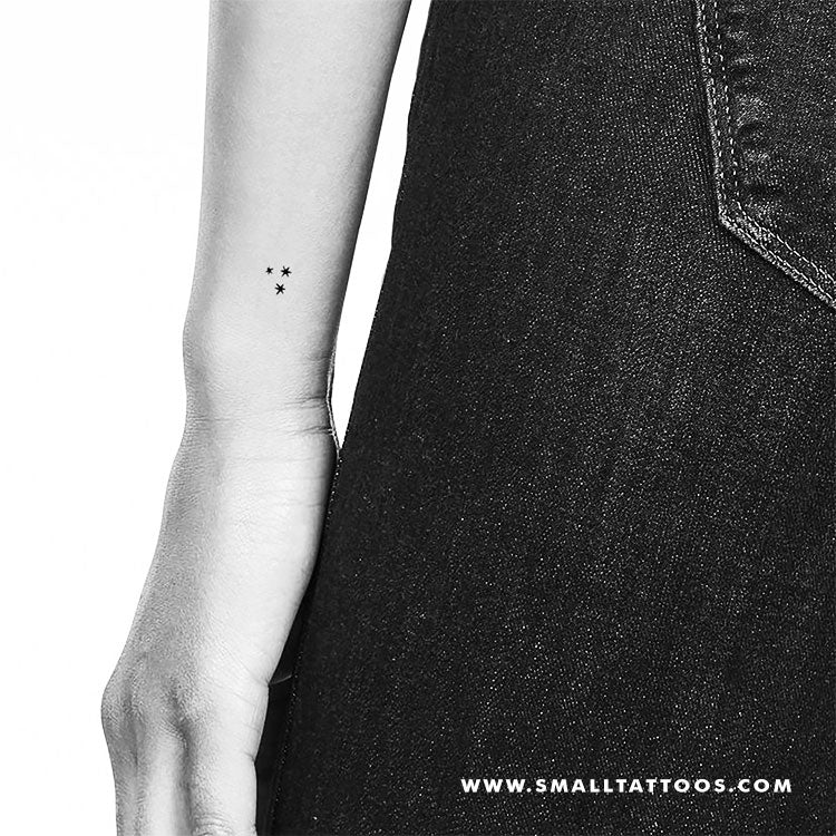 Small Three Stars Temporary Tattoo (Set of 3)