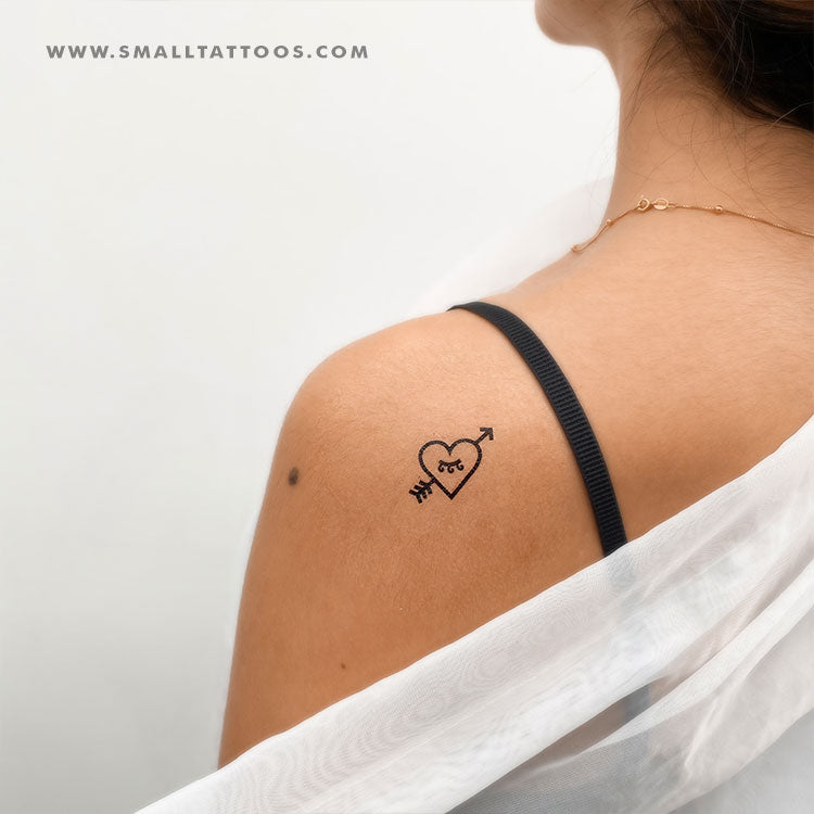 Heart and Arrow Temporary Tattoo by 1991.ink (Set of 3)