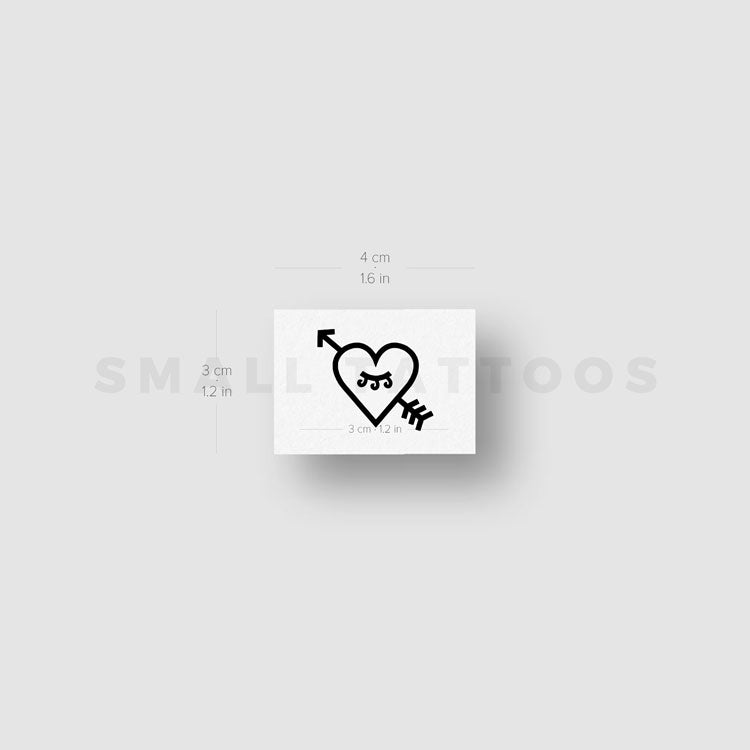 Heart and Arrow Temporary Tattoo by 1991.ink (Set of 3) – Small Tattoos