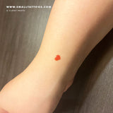 Small Red Heart Temporary Tattoo (Set of 3)