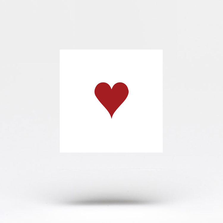 Hearts Suit Temporary Tattoo (Set of 3)