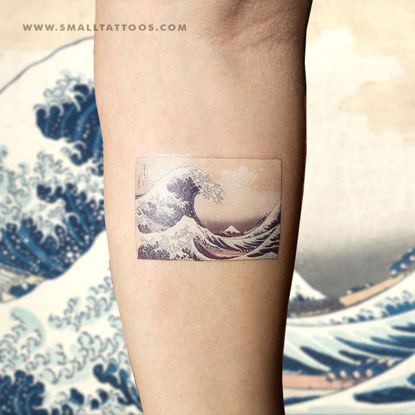Hokusai's The Great Wave off Kanagawa Temporary Tattoo (Set of 3)