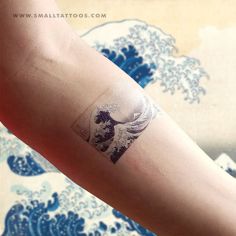 Hokusai's The Great Wave off Kanagawa Temporary Tattoo (Set of 3)