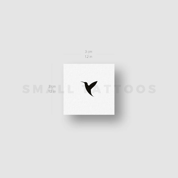 Small Hummingbird (Right) Temporary Tattoo (Set of 3)