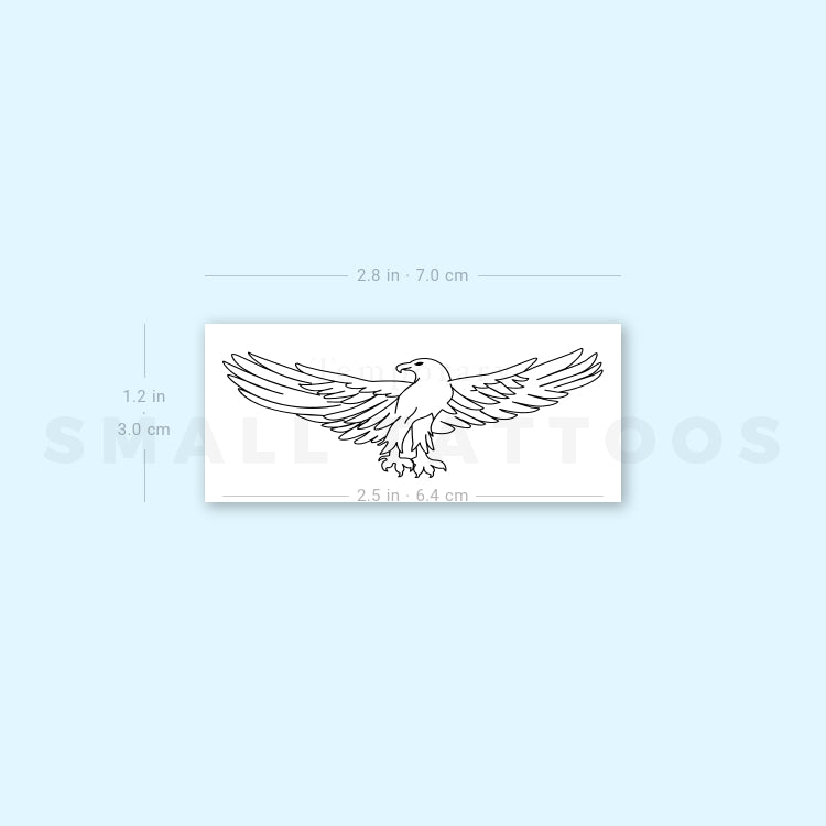 Tatuaje temporal de águila de Zambia - Juego de 3