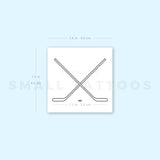 Hockey Sticks Temporary Tattoo - Set of 3