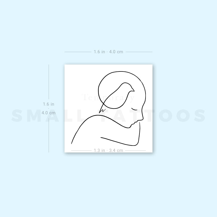 Featherhead Temporary Tattoo (Set of 3)