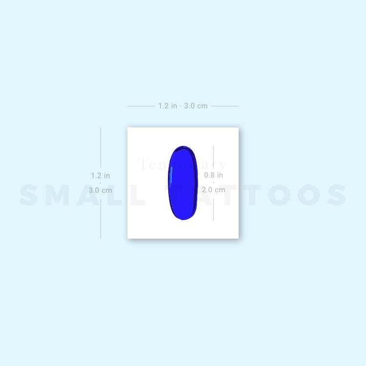 Tatuaje temporal de pastilla azul - Juego de 3