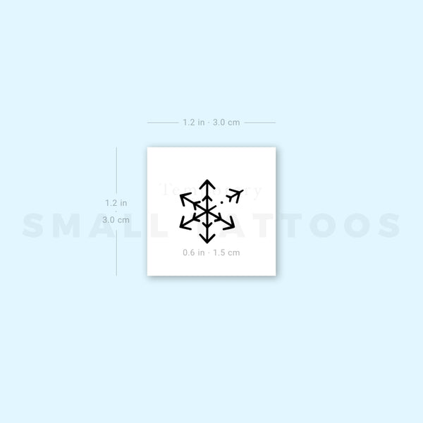 Flying Snowflake Temporary Tattoo (Set of 3)