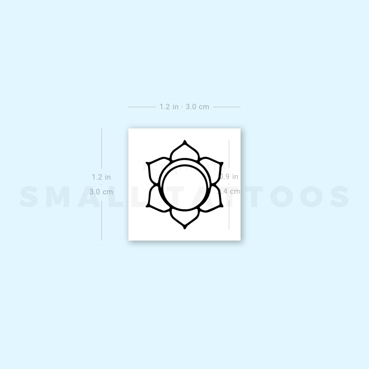 Svadhishthana Chakra Temporary Tattoo - Set of 3