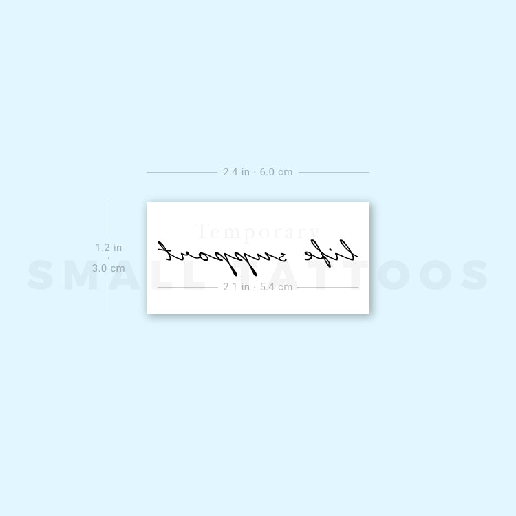 Life Support Temporary Tattoo (Set of 3)