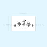 Life Of A Flower Temporary Tattoo - Set of 3
