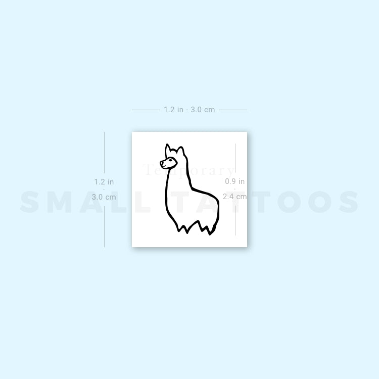 Tatuaje temporal de llama pequeña - Juego de 3
