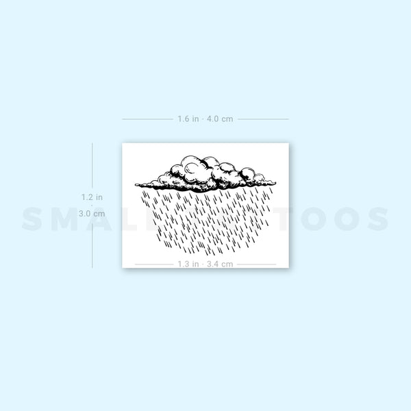 Rain Temporary Tattoo - Set of 3