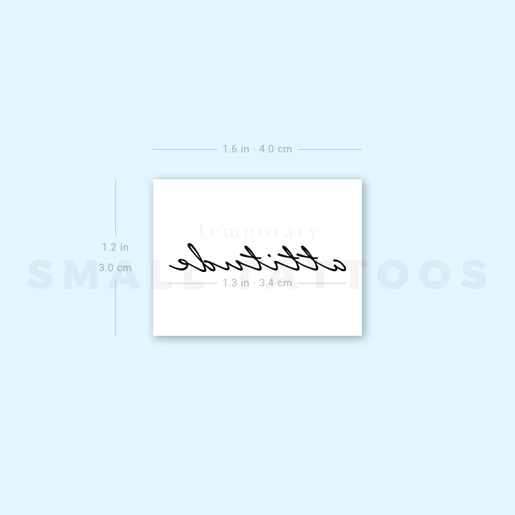 Attitude Temporary Tattoo - Set of 3