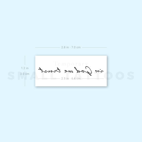 In God We Trust Temporary Tattoo (Set of 3)